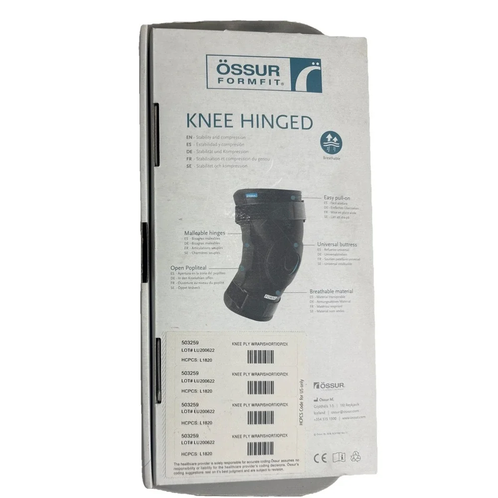 Ossur Form Fit Knee Hinged Brace WRAP Short Size 2X 503259 New‎ *READ